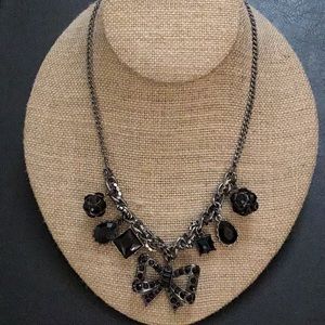 Black Necklace w/Rhinestones